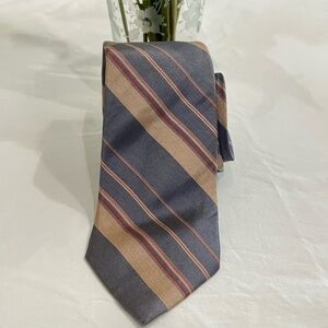 Christian Dior All Silk Striped Tie Vintage Made in USA